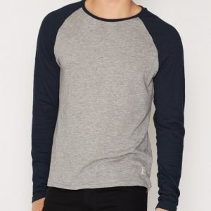 Jack & Jones Jjvtrack Ls Raglan Crew Neck Noos Pusero Vaaleanharmaa