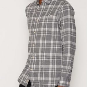 Jack & Jones Jjvtroy Shirt L/S One Pocket Kauluspaita Harmaa