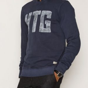 Jack & Jones Jjvwashed Sweat Crew Neck Pusero Tummansininen