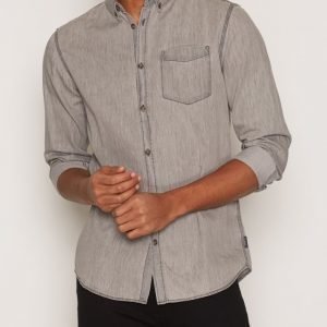 Jack & Jones Jormichael Shirt Ls Kauluspaita Vaaleanharmaa