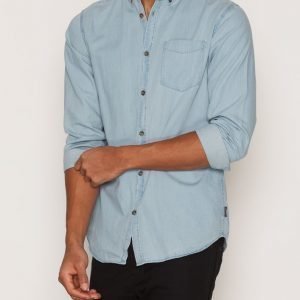 Jack & Jones Jormichael Shirt Ls Kauluspaita Vaaleansininen