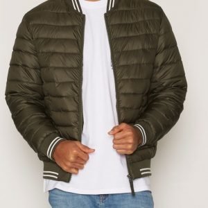 Jack & Jones Jorneil Bomber Jacket Takki Tummanvihreä