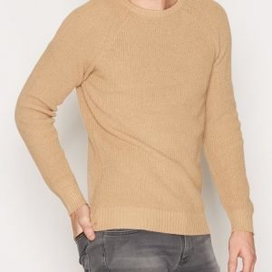 Jack & Jones Jorneo Knit Crew Neck Neulepusero Vaaleanruskea