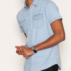 Jack & Jones Jorone Shirt Ss Noos Kauluspaita Vaaleansininen