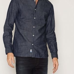 Jack & Jones Jorspot Shirt Ls Kauluspaita Tummansininen