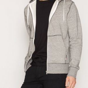 Jack & Jones Jorstorm Sweat Zip Hood Basic Noos Pusero Vaaleanharmaa