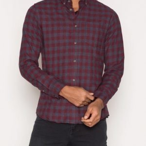 Jack & Jones Jorwilliam Shirt Ls Kauluspaita Tummanpunainen