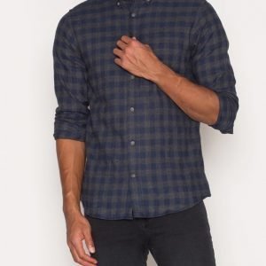 Jack & Jones Jorwilliam Shirt Ls Kauluspaita Tummansininen