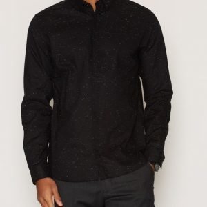 Jack & Jones Jprasmus Shirt L/S Plain Kauluspaita Musta