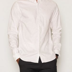 Jack & Jones Jprasmus Shirt L/S Plain Kauluspaita Valkoinen