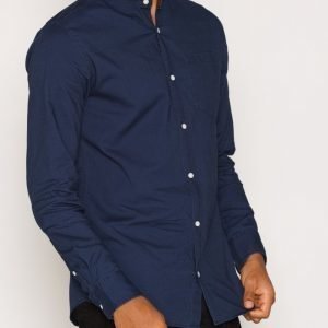 Jack & Jones Jprben Shirt L/S One Pocket Kauluspaita Tummansininen