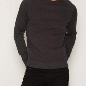 Jack & Jones Jprfalcon Knit Crew Neck Pusero Tummanharmaa