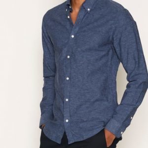 Jack & Jones Jprhudson Shirt L/S Plain Sts Kauluspaita Tummansininen