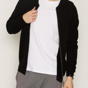 Jack & Jones Jprjeffrey Knit Bomber Cardigan Pusero Musta