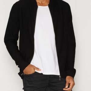 Jack & Jones Jprpaul Knit Bomber Cardigan Neuletakki Musta