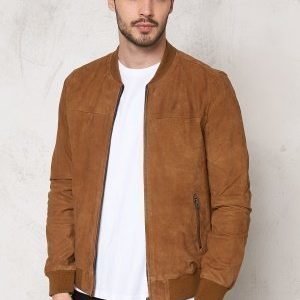 Jack & Jones Leather 2 Jacket Bone Brown