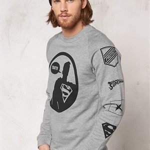 Jack & Jones Superman Sweat Crew Neck Light Grey Melange