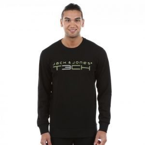 Jack & Jones Tech 2nf Sweat Crew Neck Treenipusero Musta