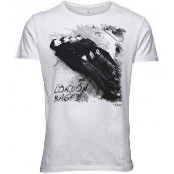 Jack Jones Tee-shirt ROLLING LONDON BASED BLANC lyhythihainen t-paita