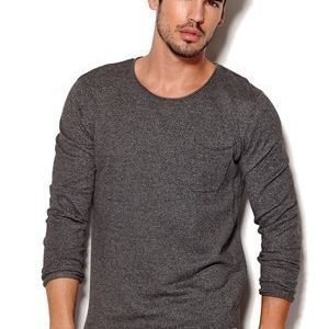 Jack & Jones Vintage Attend Knit Crew Neck Dark Grey Melange