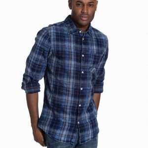 Jack & Jones jjorSET Shirt L/S One Pocket Kauluspaita Sininen