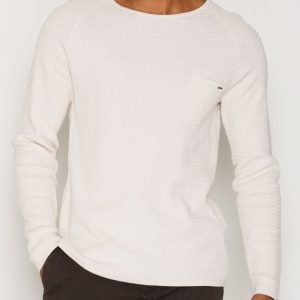 Jack & Jones jjvBOYLE Knit Crew Neck Pusero Valkoinen