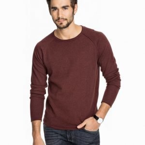 Jack & Jones jjvcUNION Knit Crew Neck Noos Neulepusero Tummanpunainen