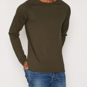 Jack & Jones jjvcUNION Knit Crew Neck Noos Neulepusero Tummanvihreä