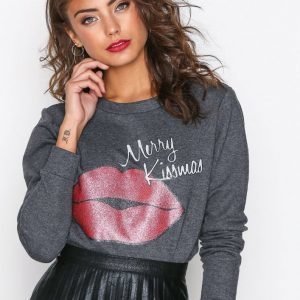 Jacqueline De Yong Jdycupid L / S Print Sweat Jrs Svetari Tummanharmaa