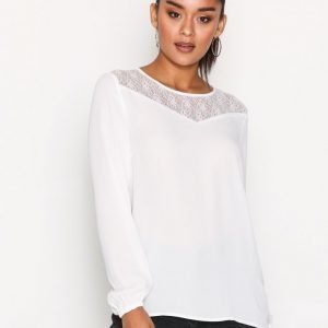 Jacqueline De Yong Jdyginger L / S Lace Top Wvn Arkipaita Valkoinen