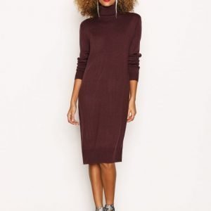 Jacqueline De Yong Jdysilk L / S Plain Dress Knt Sky Pitkähihainen Mekko Tummanvioletti