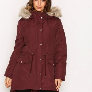 Jacqueline De Yong Jdystar Fall Parka Jacket Otw Parkatakki Tummanvioletti