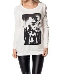 Jacqueline de Yong Alexa Print Sweat Cloud Dancer