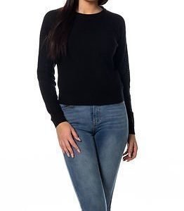 Jacqueline de Yong Alfie Cropped Pullover Knit Black