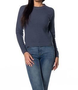 Jacqueline de Yong Alfie Cropped Pullover Knit Vintage Indigo