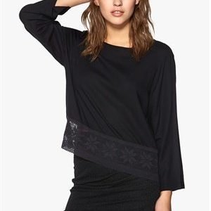 Jacqueline de Yong Benefit 4/4 Lace Top Black