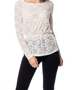 Jacqueline de Yong Chain L/S Lace Top Cloud Dancer