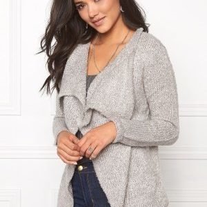 Jacqueline de Yong Gaby l/s button cardigan Light grey melange