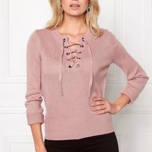 Jacqueline de Yong Gigi L/S Pullover Woodrose