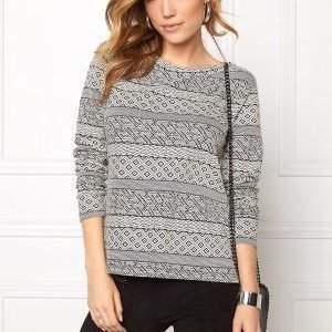 Jacqueline de Yong Peachpit l/s zip pullo Cloud dancer