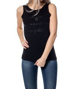 Jacqueline de Yong Sky Print Tank Top Boyfriend Black