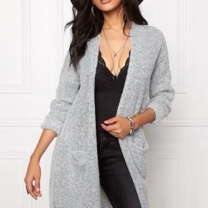 Jacqueline de Yong Stacy L/S Long Cardigan Light grey melange