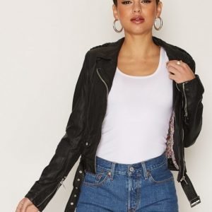 Jofama Kenza 3 Biker Jacket Nahkatakki Musta