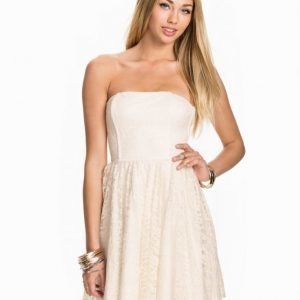 John Zack Lace Bandeau Dress Mörk Rosa