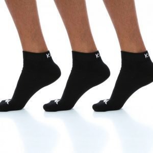 Kappa Ben 3-Pack Footies Puuvillasukat Musta