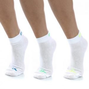 Kappa Footies 3-Pk Socks Puuvillasukat Vit / Blå / Grön / Gul