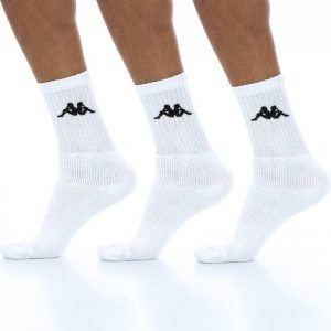 Kappa Susper 3-Pack Socks Puuvillasukat Valkoinen