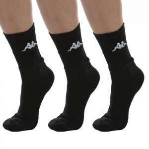 Kappa Tennis Trisper Socks 3pk Puuvillasukat Musta / Valkoinen