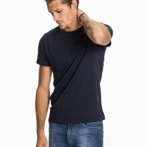 Knowledge Cotton Apparel Basic Regular Fit O-neck T-paita Total Eclipse