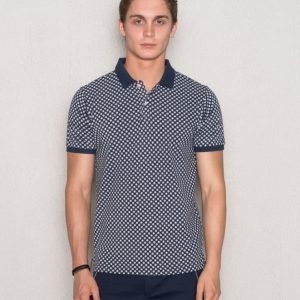 Knowledge Cotton Apparel Dot Print 1091 Peacoat